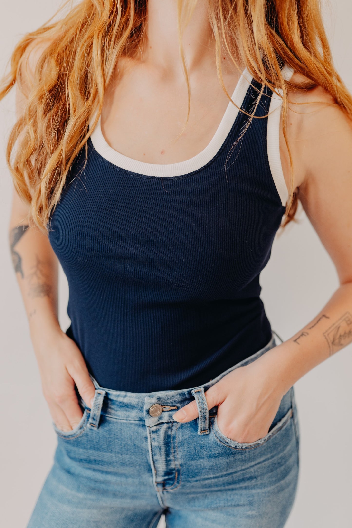 Z Supply | Sirena Colorblocked Rib Tank | Eclipse