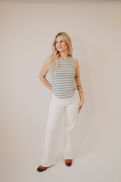 Vervet | High Rise Wide Leg | Optic White