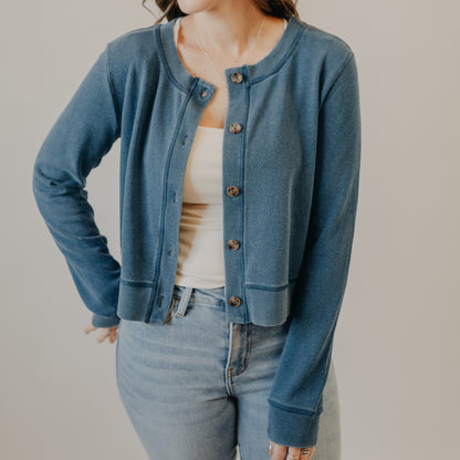 Z Supply | Daily Knit Denim Cardigan | Vintage Indigo