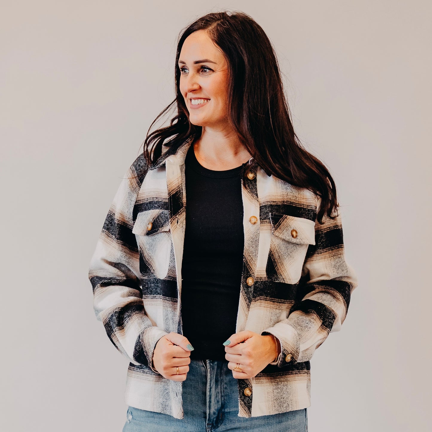 Thread & Supply | Yuma Jacket | White Black Plaid