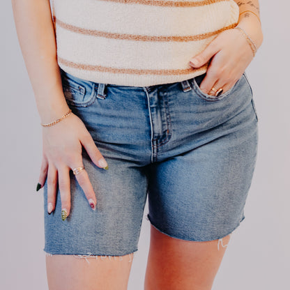 Vervet | High Rise Bermuda Shorts | Ambition