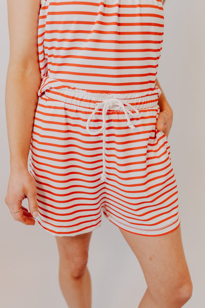 Wishlist | Striped Tube Romper | Cherry Ivory