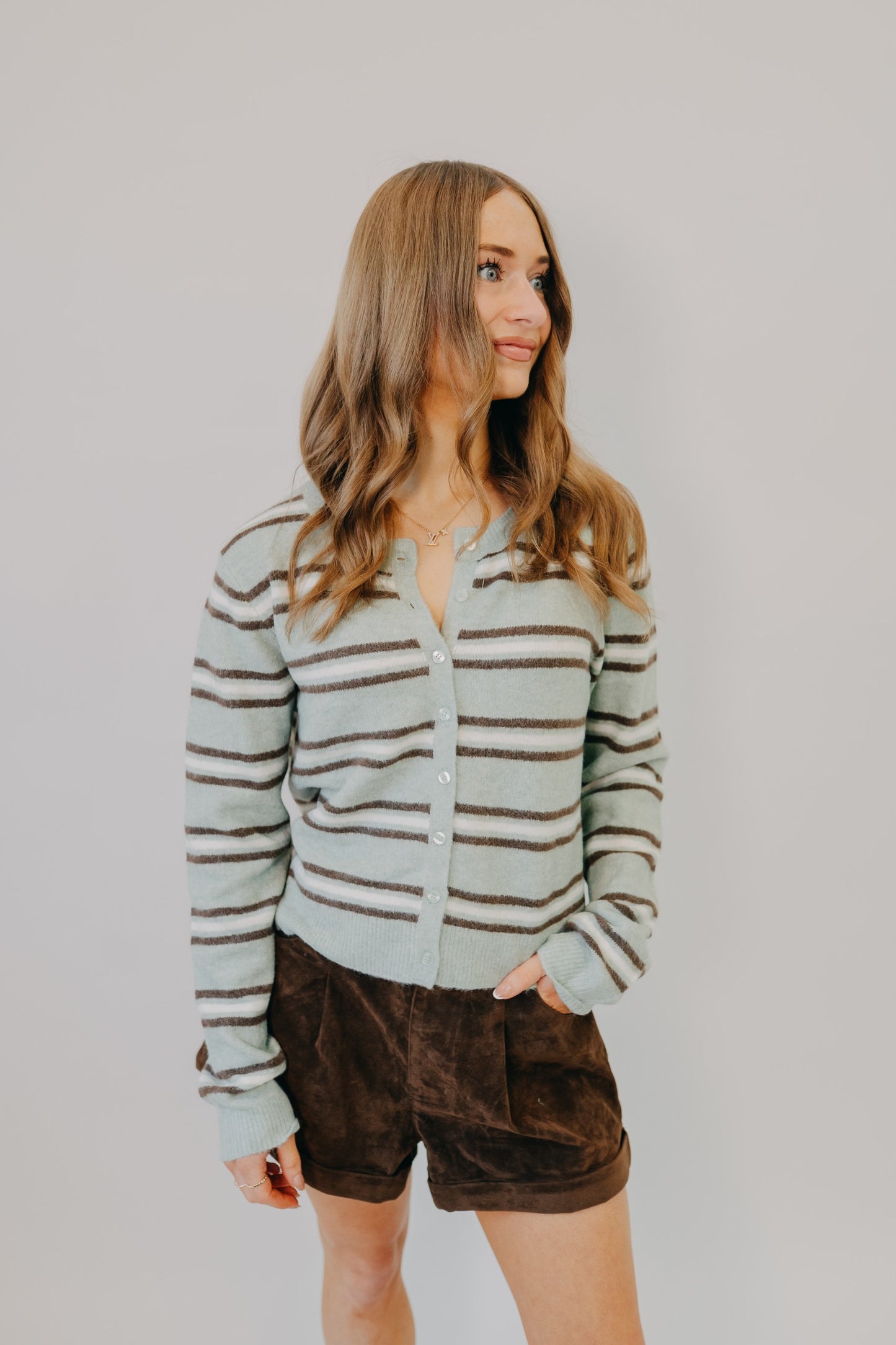 Z Supply | Medina Striped Cardigan | Aqua Cloud