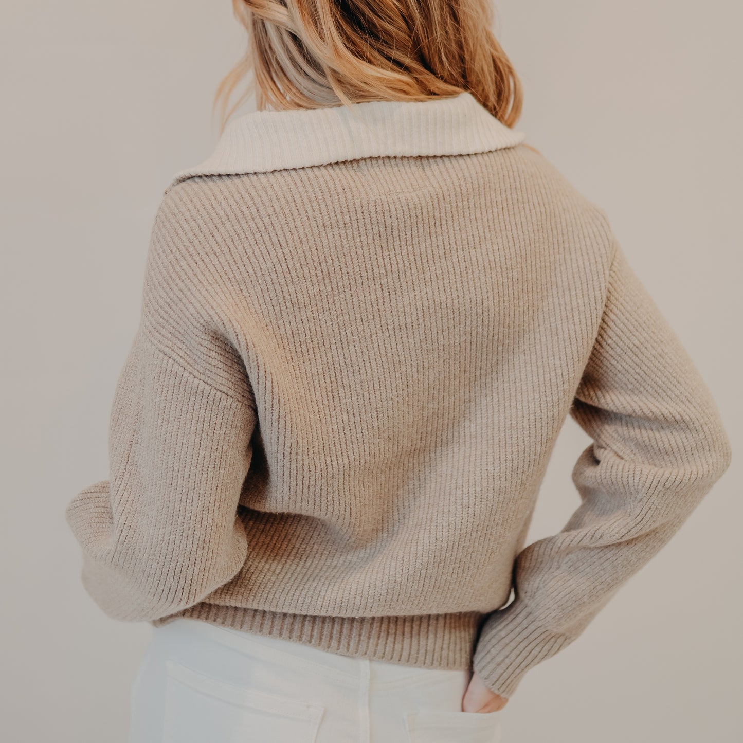 Thread & Supply | Celia Pullover | Taupe Heather