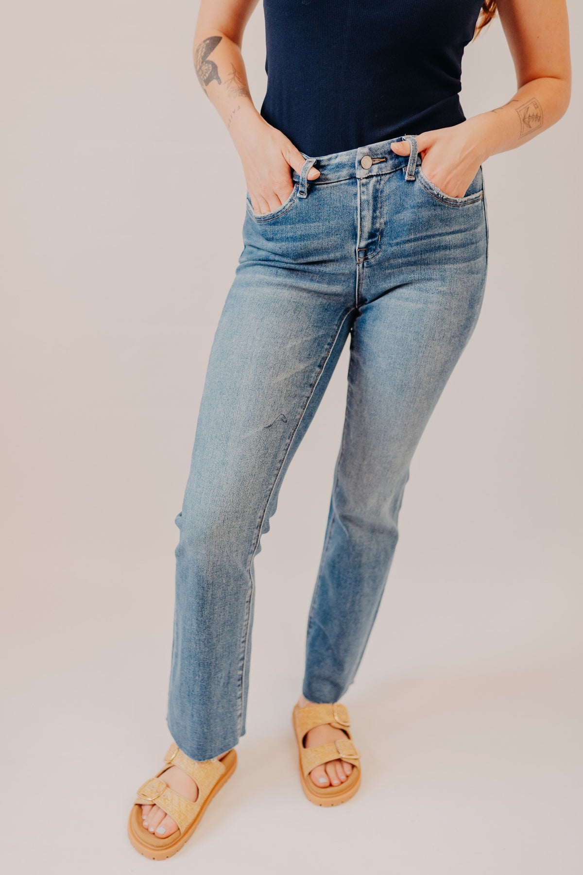 Vervet | Mid Rise Seamless Waist Bootcut | Flores Sea