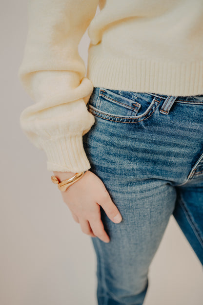 Vervet | High Rise Cuffed Straight | Nico