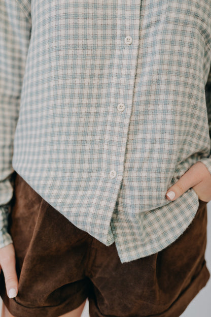 Z Supply | River Plaid Button Up | Emerald Cove