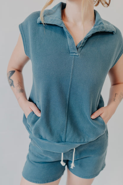 Thread & Supply | Olson Top | Blue Mirage