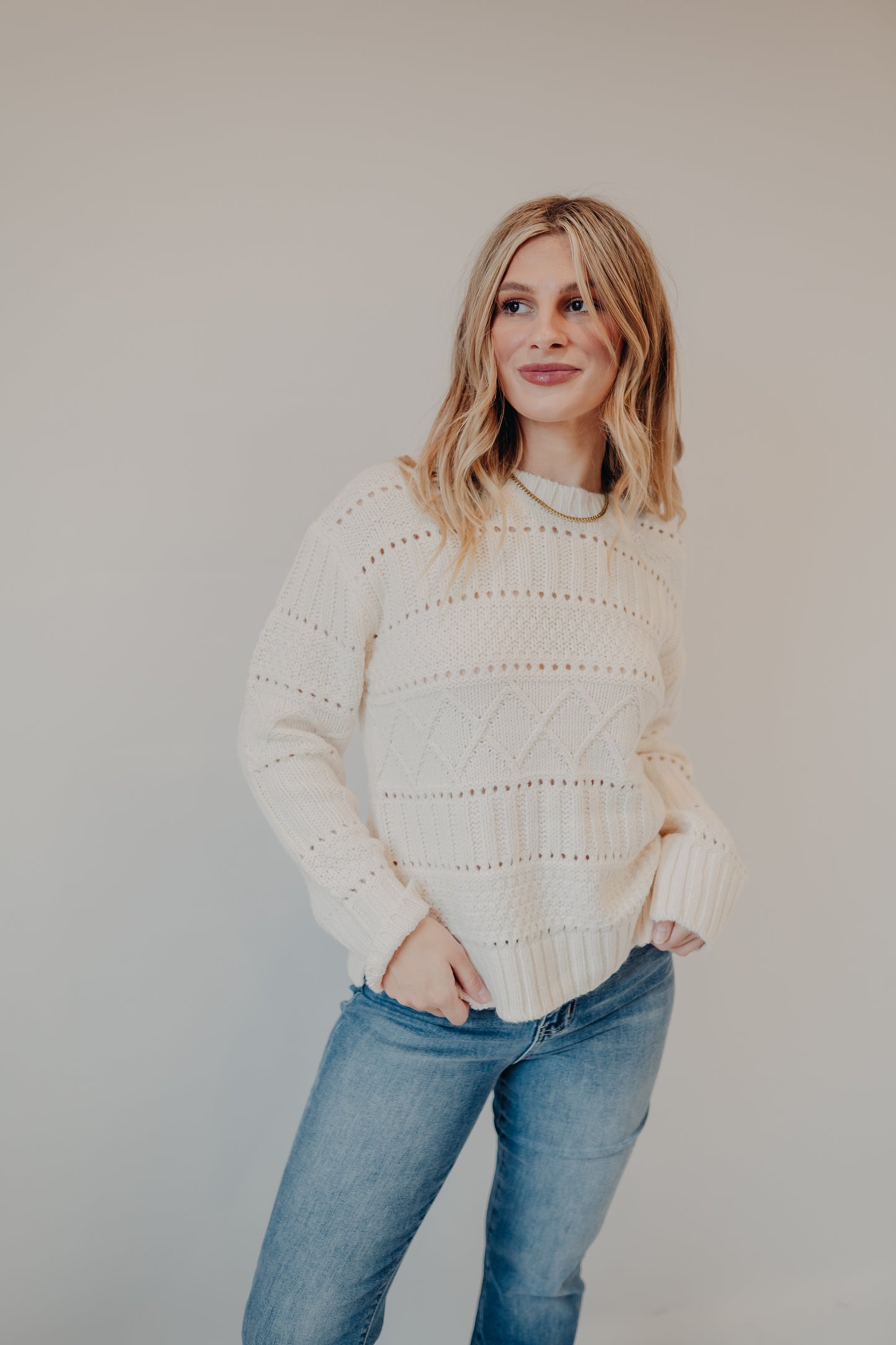 Z Supply | Cento Cable Sweater | Warm White