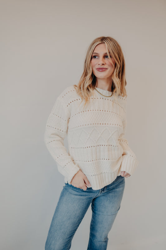 Z Supply | Cento Cable Sweater | Warm White