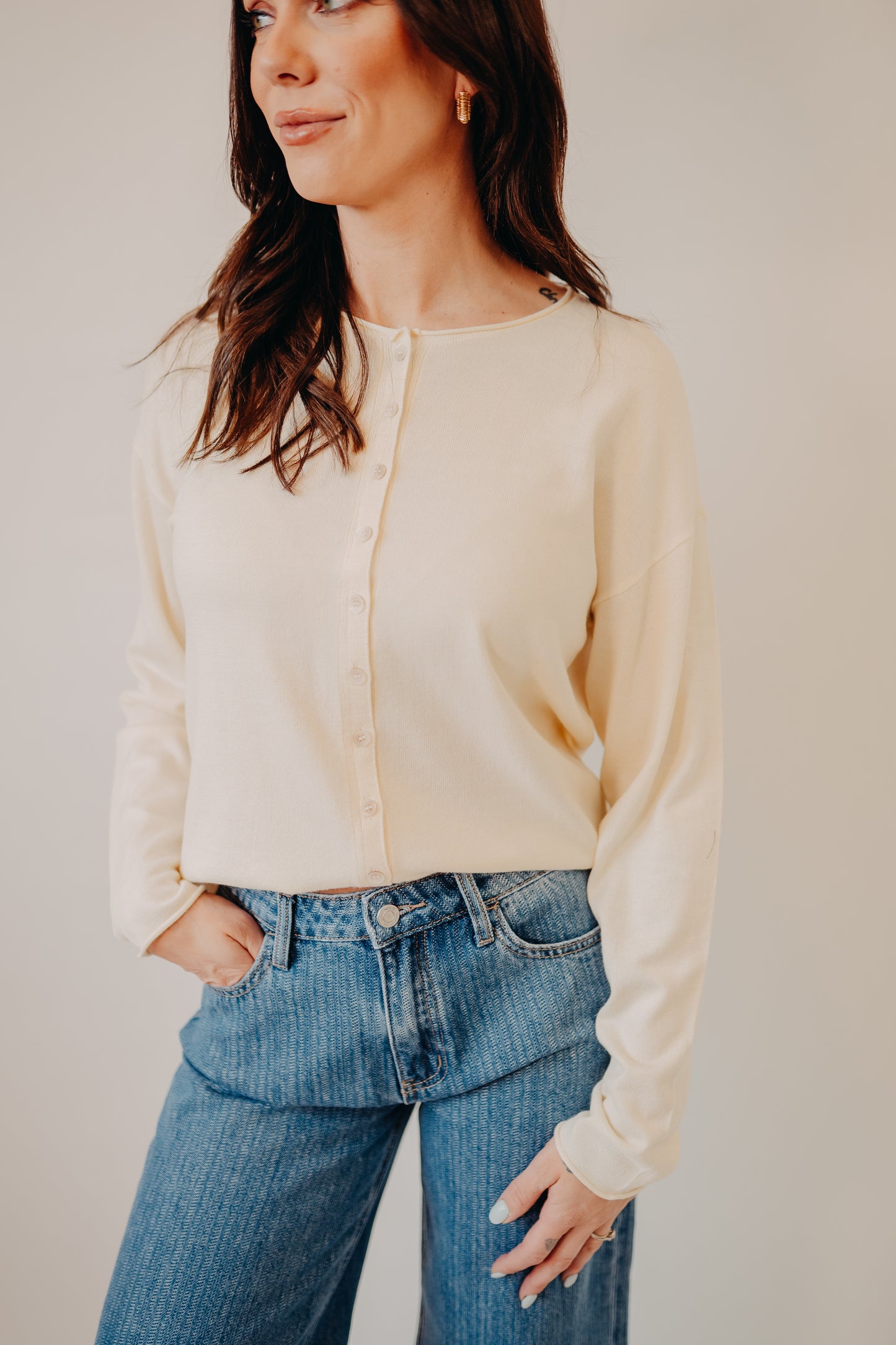 Thread & Supply | Della Cardigan | Ivory
