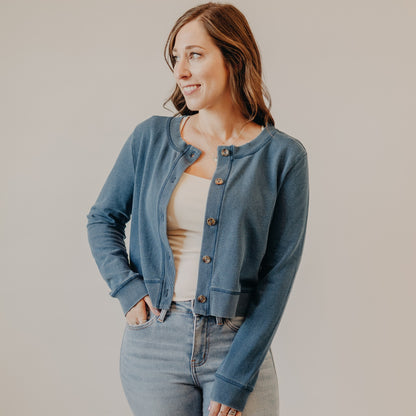 Z Supply | Daily Knit Denim Cardigan | Vintage Indigo