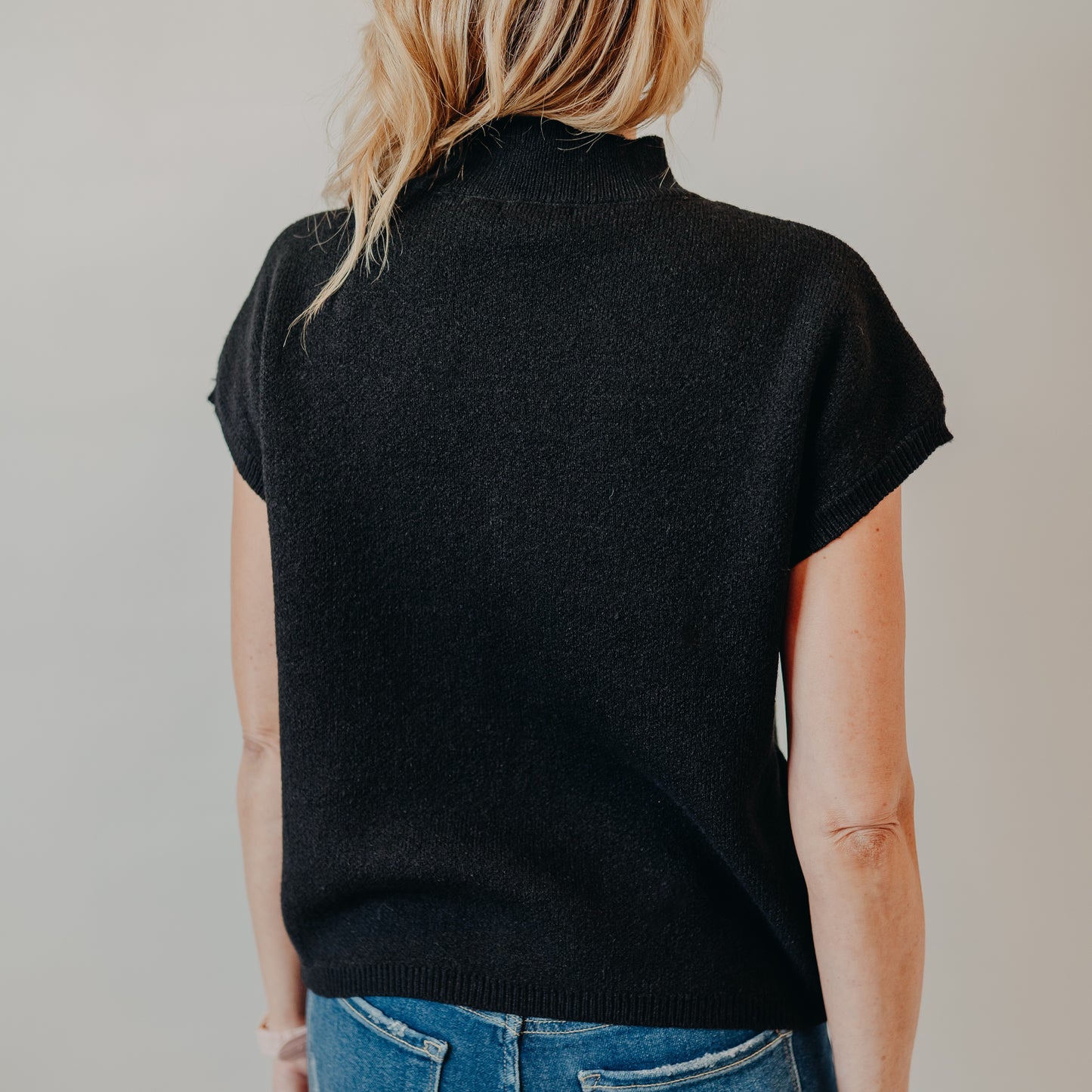 Blu Pepper | Floral Trim Sweater | Black