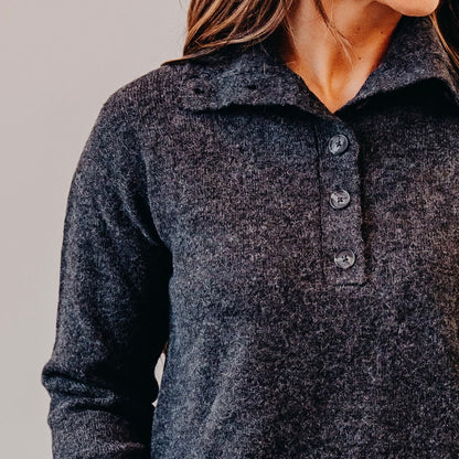 The Normal Brand | Marianna Popover Sweater | Charcoal