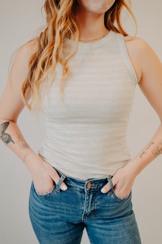 Thread & Supply | Ellen Tank | Heather Gray Gold