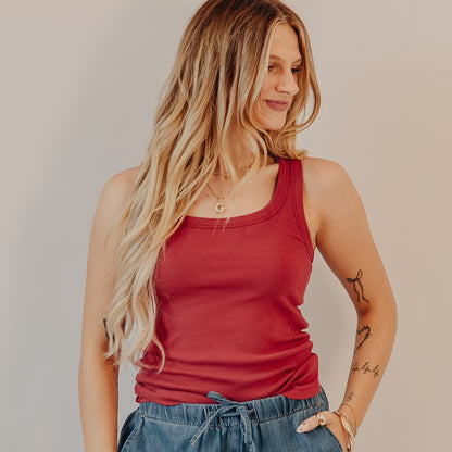 Thread & Supply | Clarkson Tank | Garnet Red