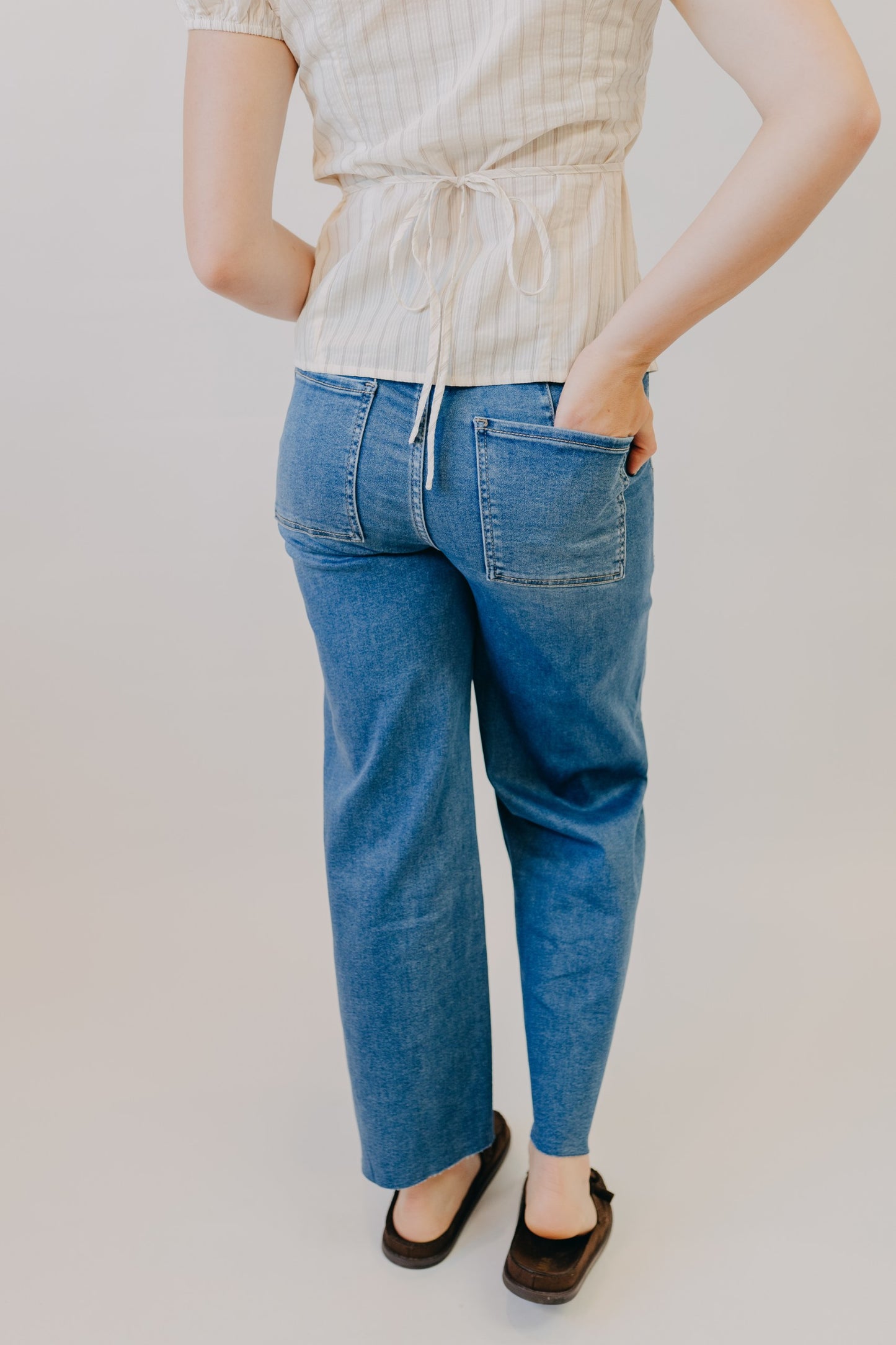 Vervet | High Rise Soft Drawstring Baggy Wide | Enviably Drawstring