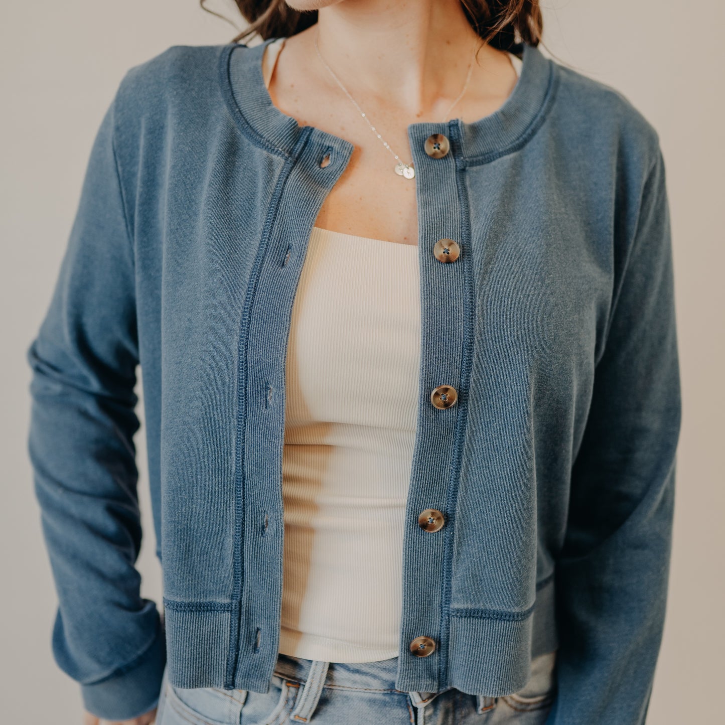 Z Supply | Daily Knit Denim Cardigan | Vintage Indigo