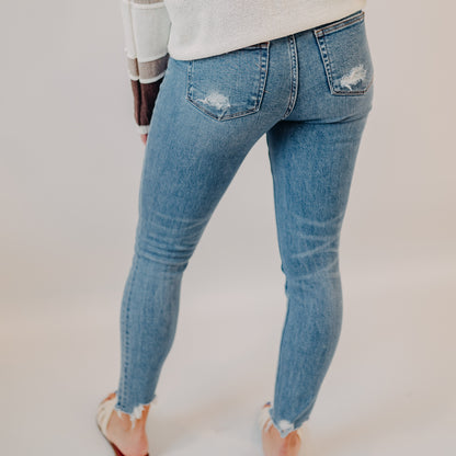 Flying Monkey | High Rise Ankle Skinny | Twilling