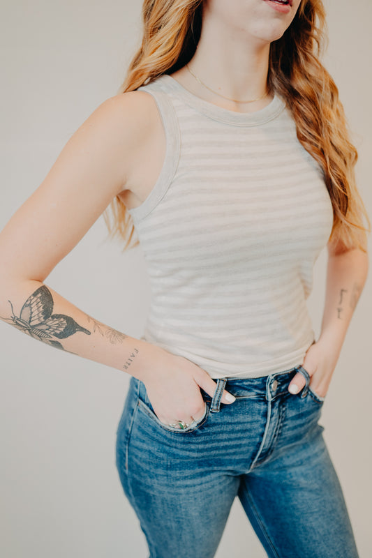Z Supply | Select Striped Tank | Natural Heather