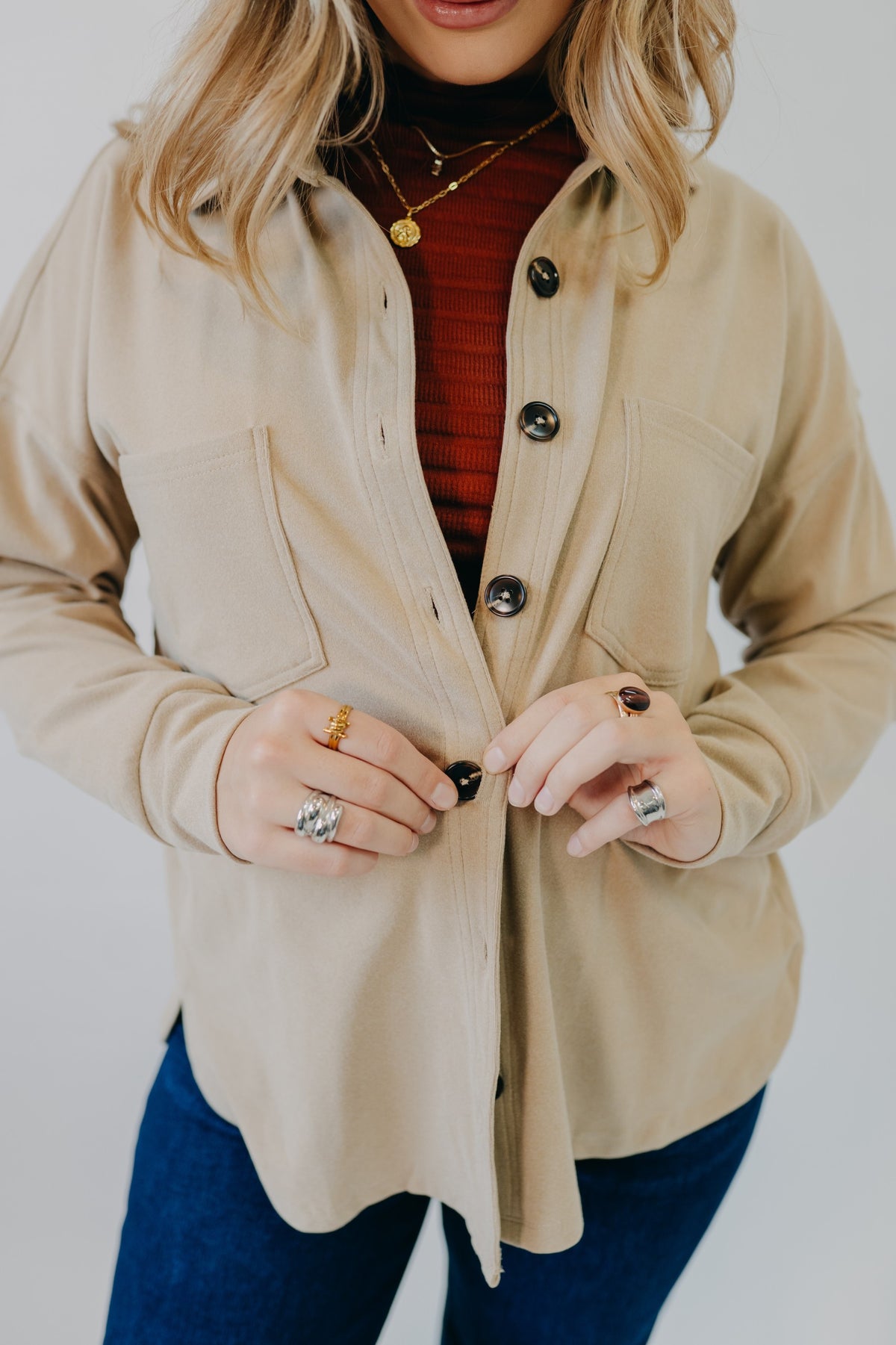 Staccato | Patch Pocket Brushed Top | Sand