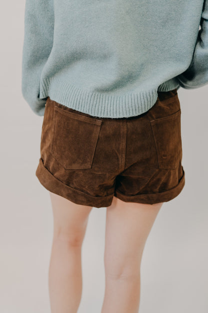By Together | Prose Wide Leg Woven Shorts | Chocolate