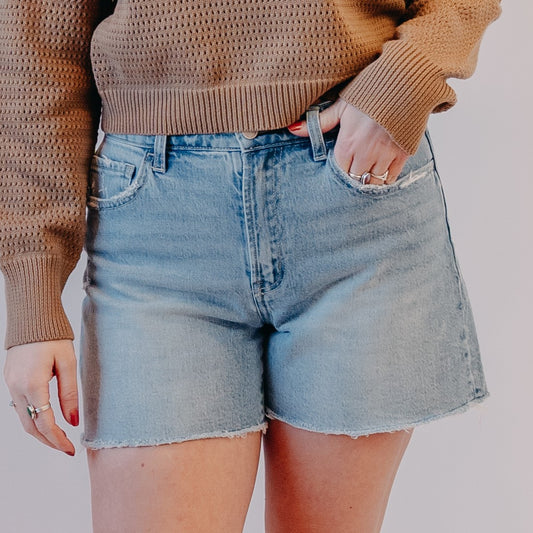 Vervet | High Rise Boyfriend Shorts | Classy