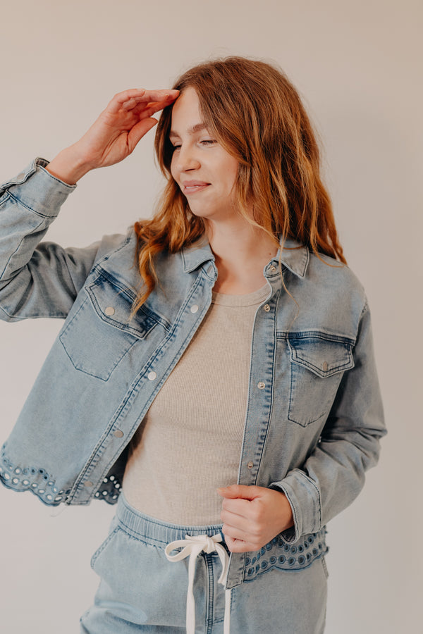 Thread & Supply | Morwenna Jacket | Medium Blue Wash