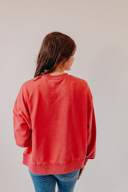 Wishlist | Washed Relaxed Sweatshirt | Cherry