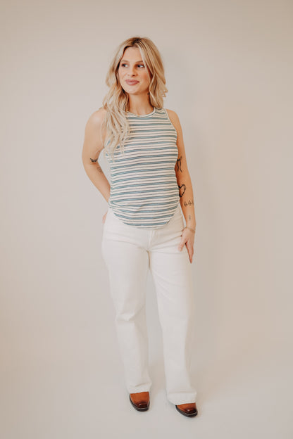 Vervet | High Rise Wide Leg | Optic White