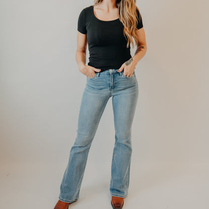 Vervet | High Rise Flare | Just Fine
