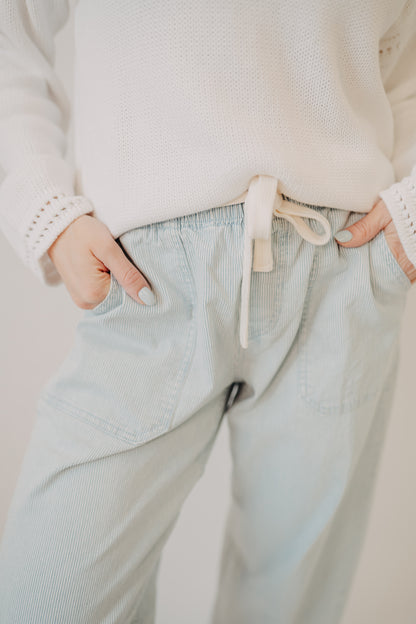 Thread & Supply | Avril Pants | Blue/White Stripe