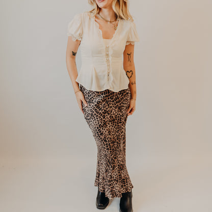 Z Supply | Izabel Leopard Skirt | Desert Tan