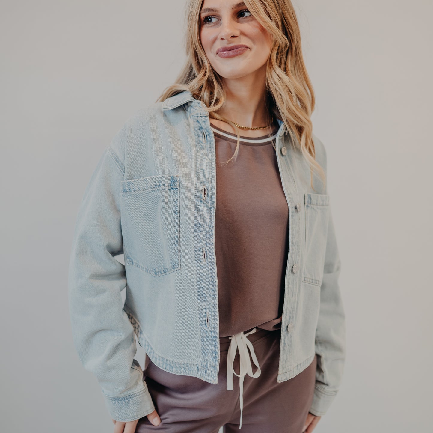 Z Supply | ALl Day Cropped Denim Jacket | Faded Indigo