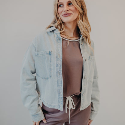 Z Supply | ALl Day Cropped Denim Jacket | Faded Indigo