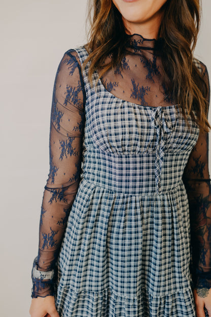 Hem & Thread | Lace Long Sleeve | Navy