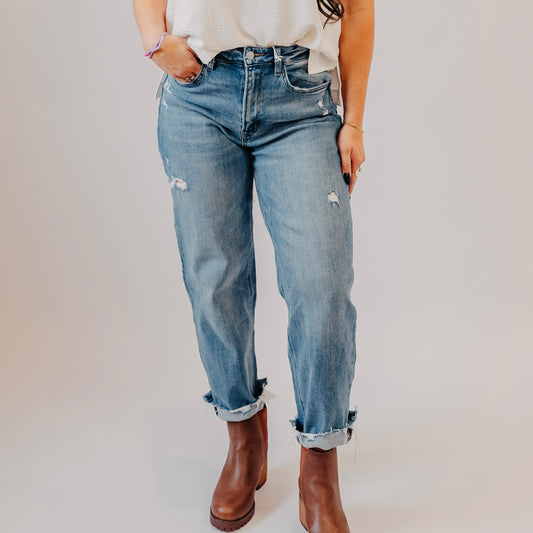 Flying Monkey | Super High Rise Barrel Jean | Poise