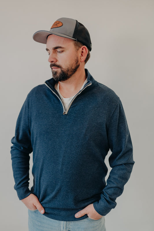 The Normal Brand | Puremeso Weekend Qtr Zip | Normal Navy