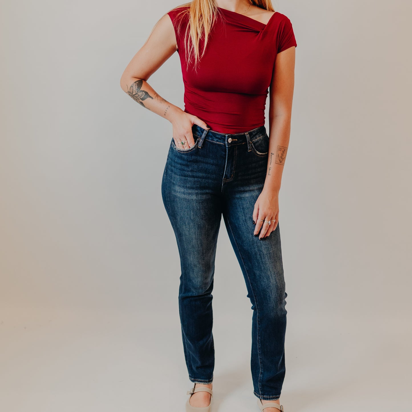 Vervet | High Rise Slim Straight | Day Dream