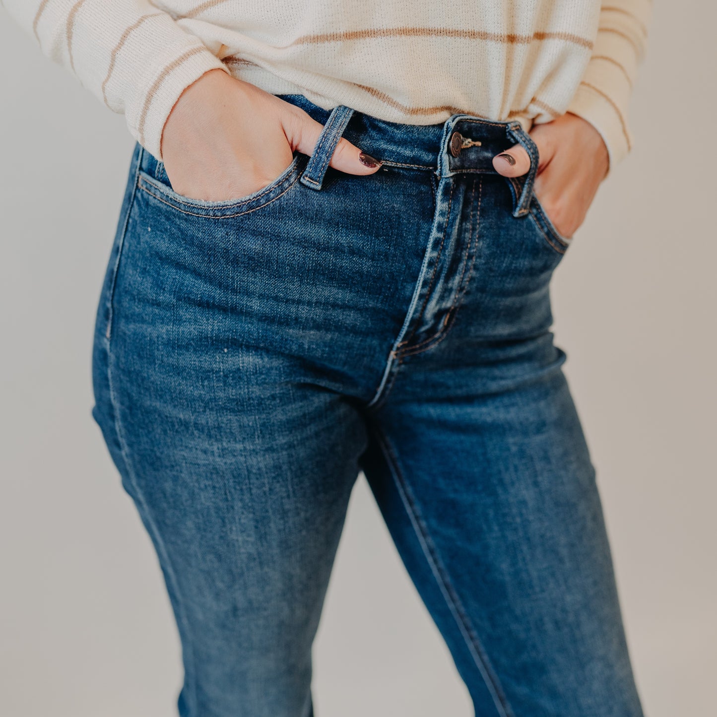 Vervet | High Rise Trouser Hem Bootcut | Sustainability