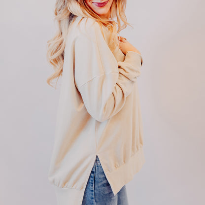 Blu Pepper | Long Sleeve Top | Oatmeal