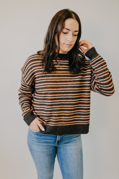 By Together | Briar Striped Sweater | Chocolate