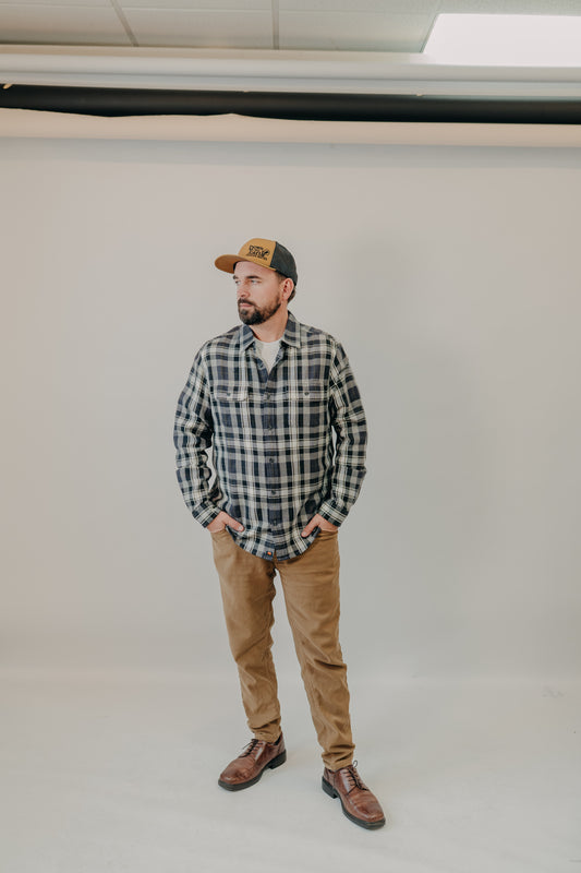 The Normal Brand | Mountain Overshirt | Grey Plaid