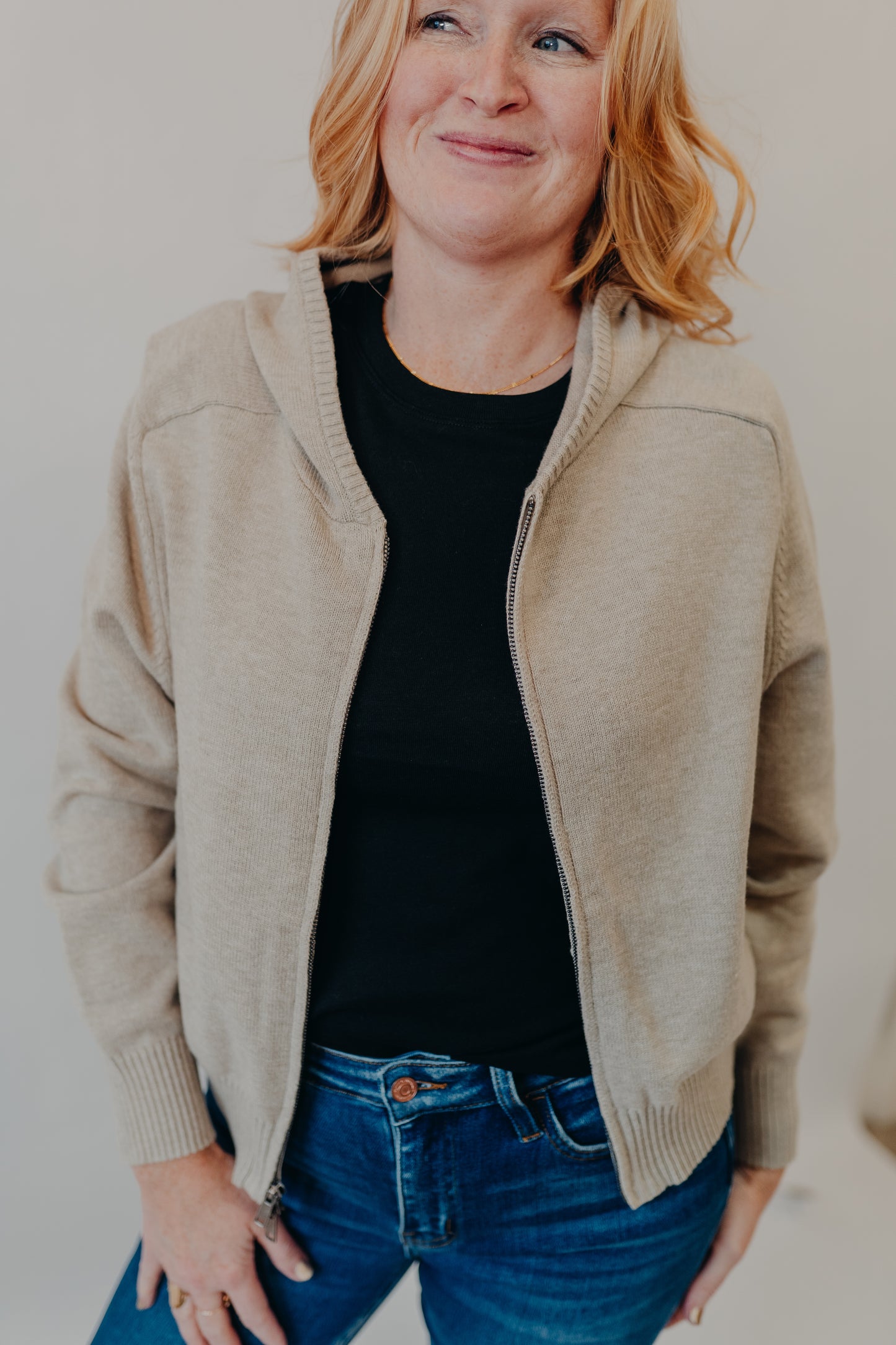 The Normal Brand | Lola Full Zip Hoodie | Oat