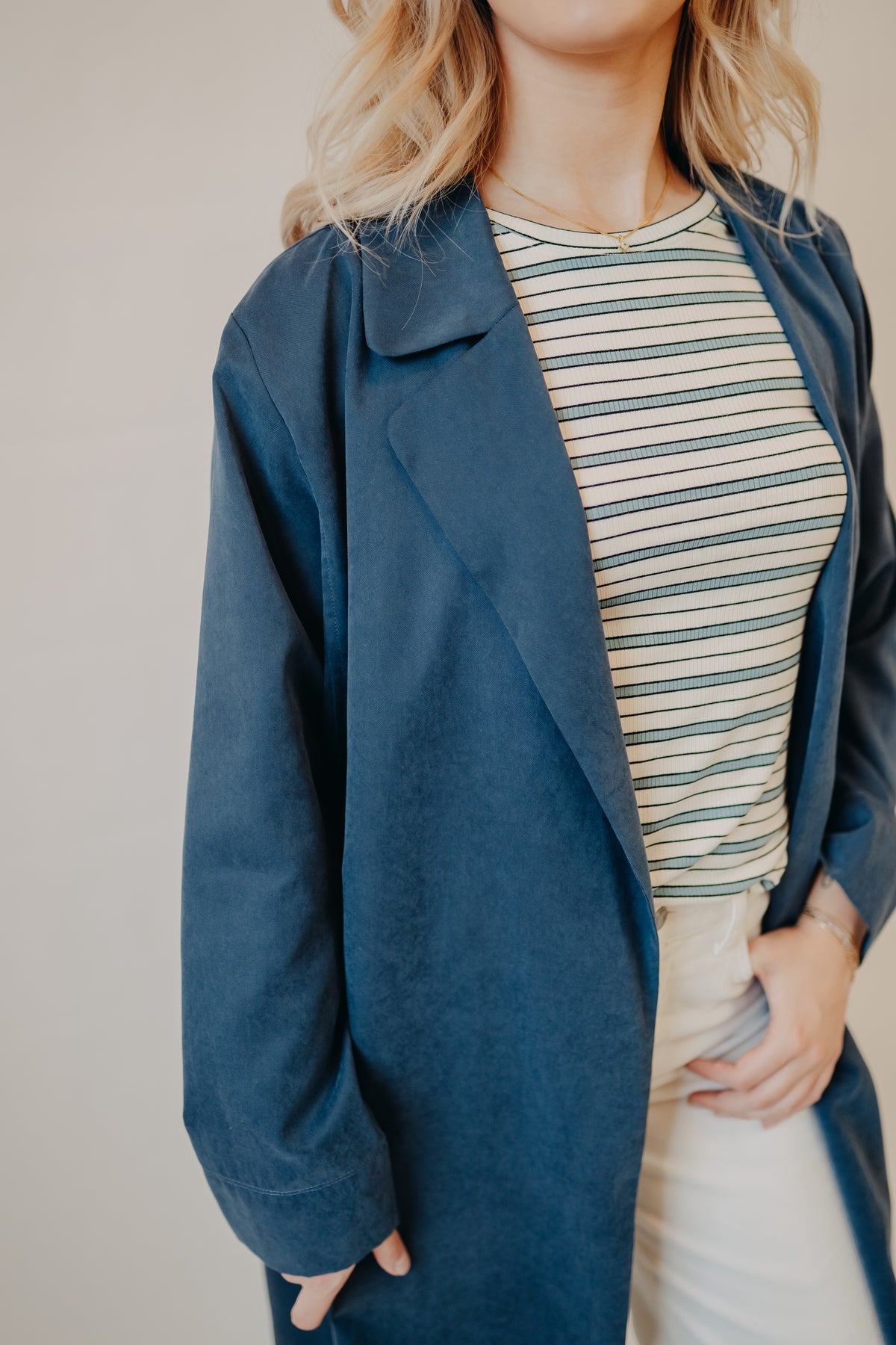 Fun2Fun | Trench Coat | Navy