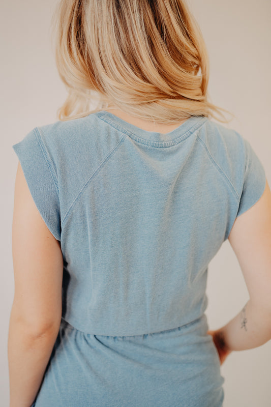Z Supply | Kalani Jersey Denim Dress | Santorini Indigo