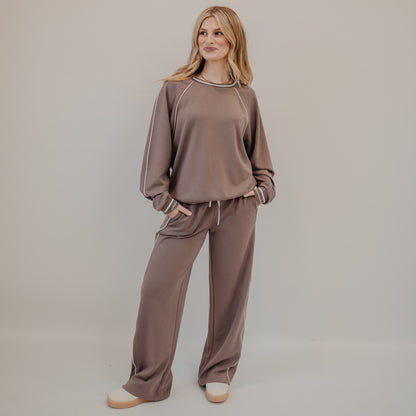 Thread & Supply | Amelia Top | Eggplant Ivory