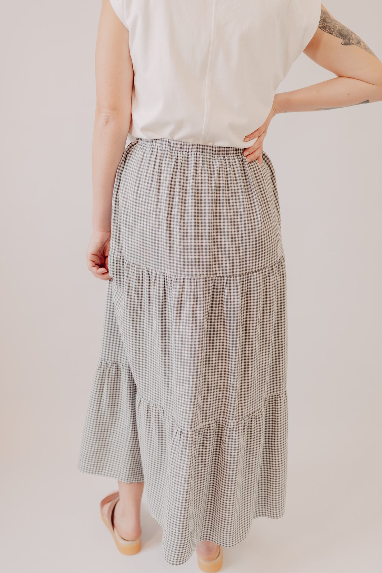 Thread & Supply | Caelis Skirt | Charcoal Gingham
