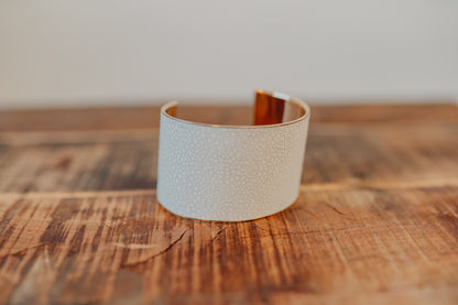 Josslyn | White Cuff Bracelet