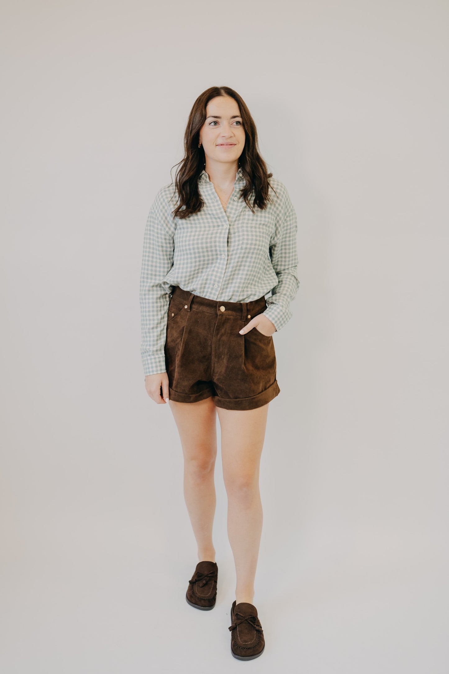 Z Supply | River Plaid Button Up | Emerald Cove
